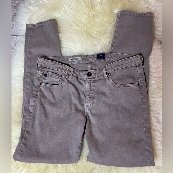 AG Jeans Taupe The Stevie Ankle Slim Straight Leg, 30R - Picture 4 of 10